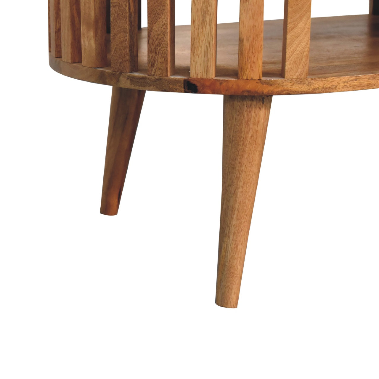 Statement Solid Mango Wood Coffee Table – Chestnut Finish, Japanese Inspired Design
