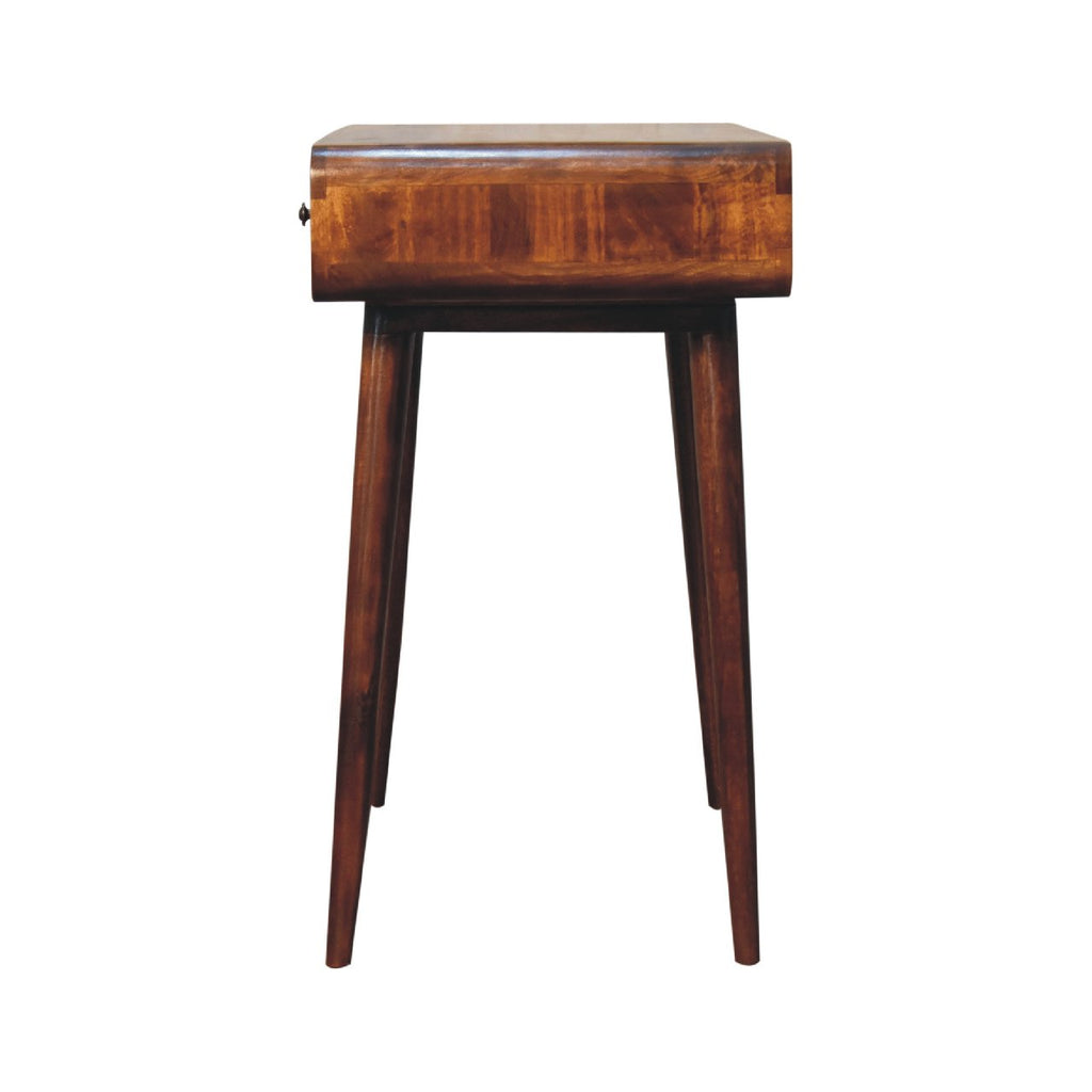 Handcrafted Solid Mango Wood Writing Desk – Chestnut Finish, 1 Drawer