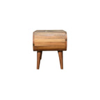 Handcrafted Solid Mango Wood Coffee Table – Brown Finish, Rounded Edges