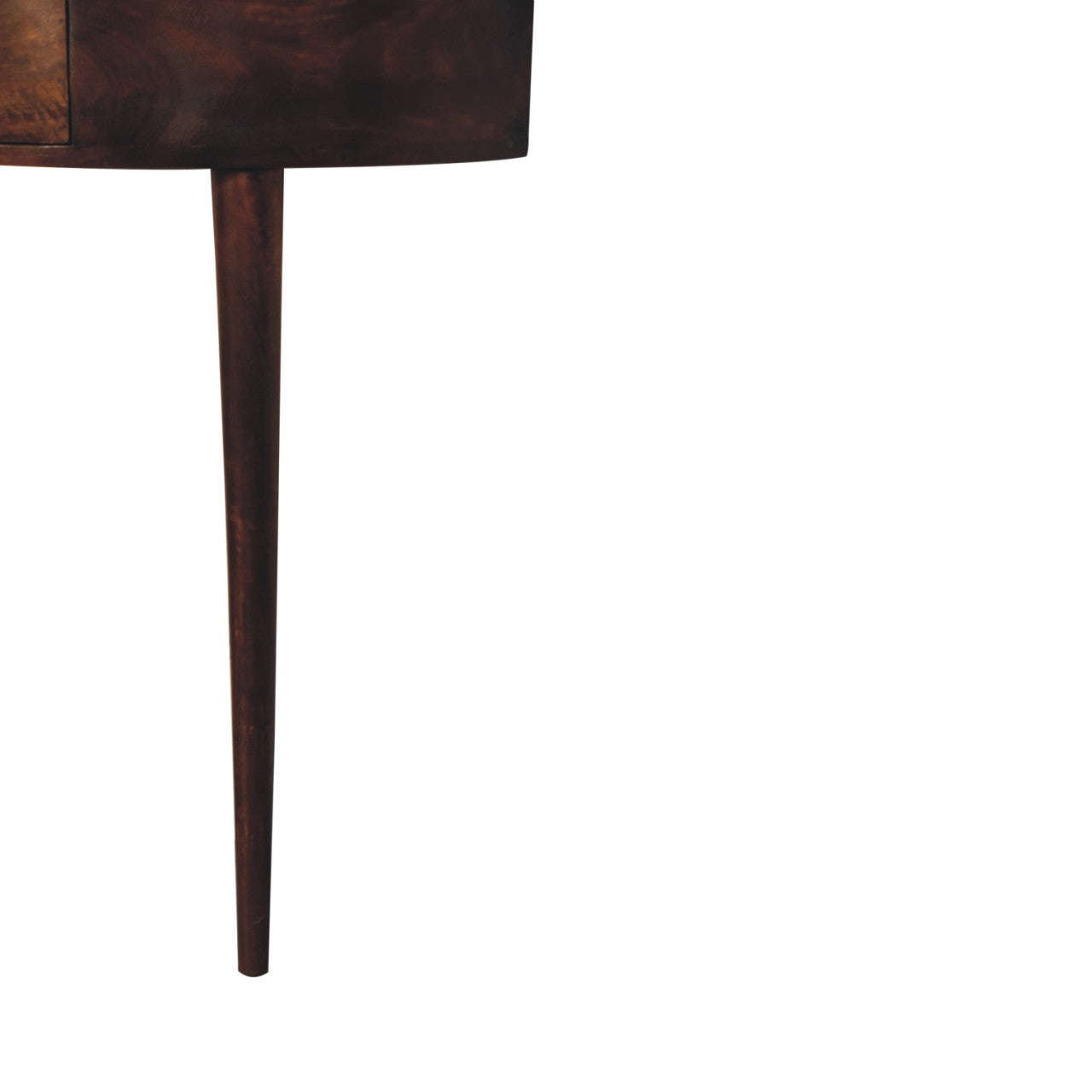 Slimline Solid Mango Wood Console Table – Chestnut Finish, Handy Drawer