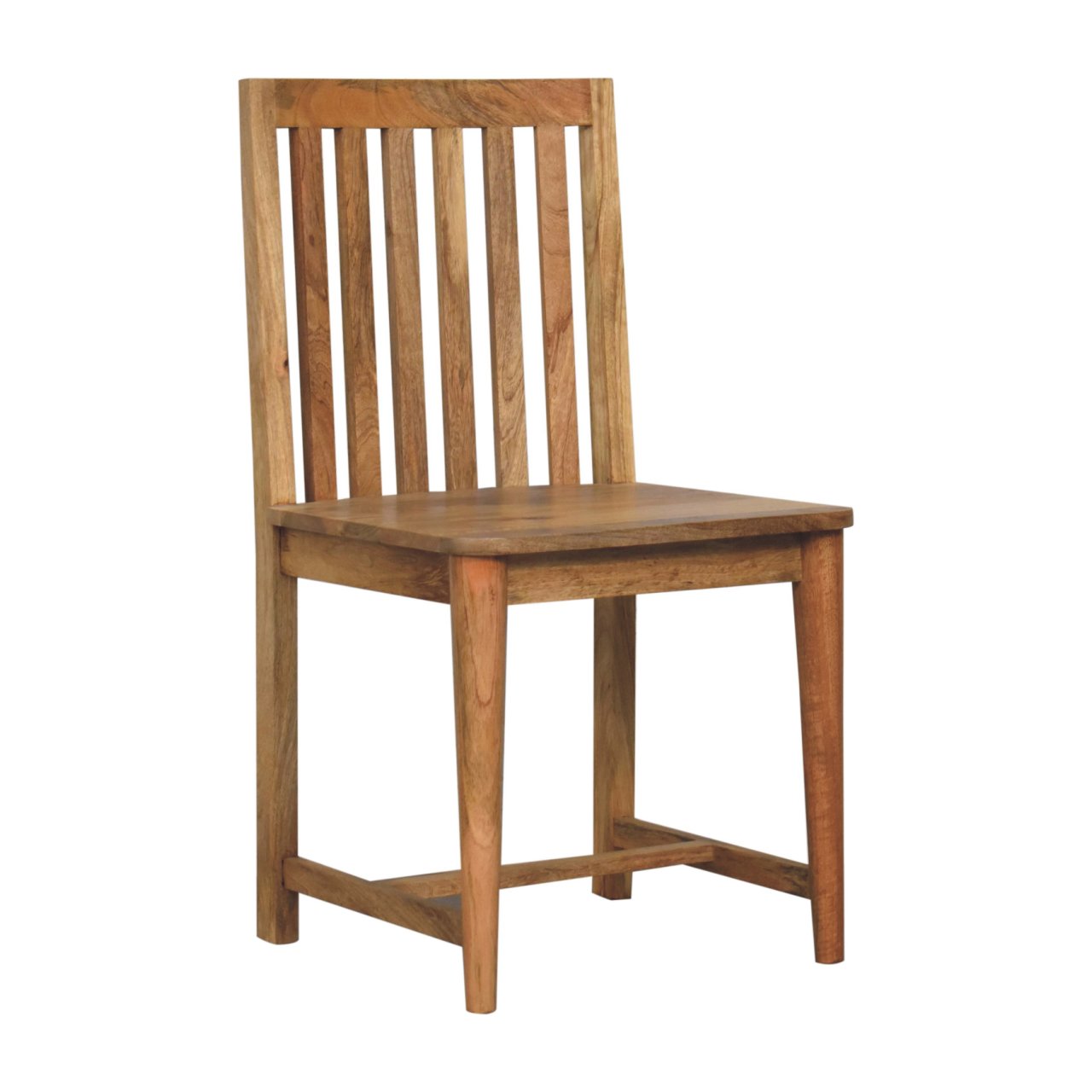 Handcrafted Solid Mango Wood Dining Chair – Dark Brown Finish, Japanese Inspired Design