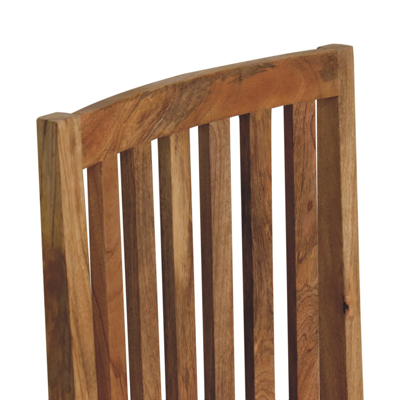 Handcrafted Solid Mango Wood Dining Chair – Dark Brown Finish, Japanese Inspired Design