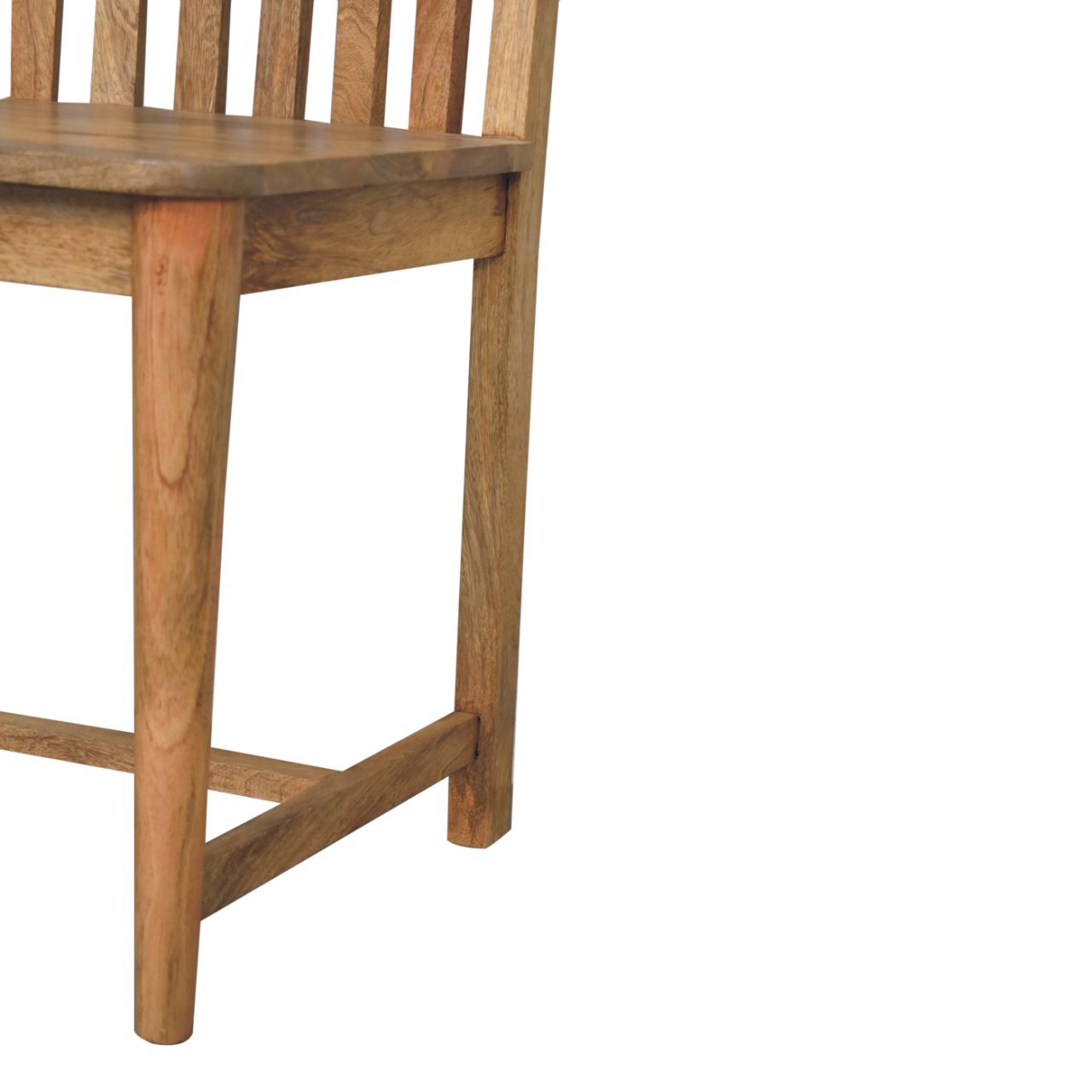 Handcrafted Solid Mango Wood Dining Chair – Dark Brown Finish, Japanese Inspired Design