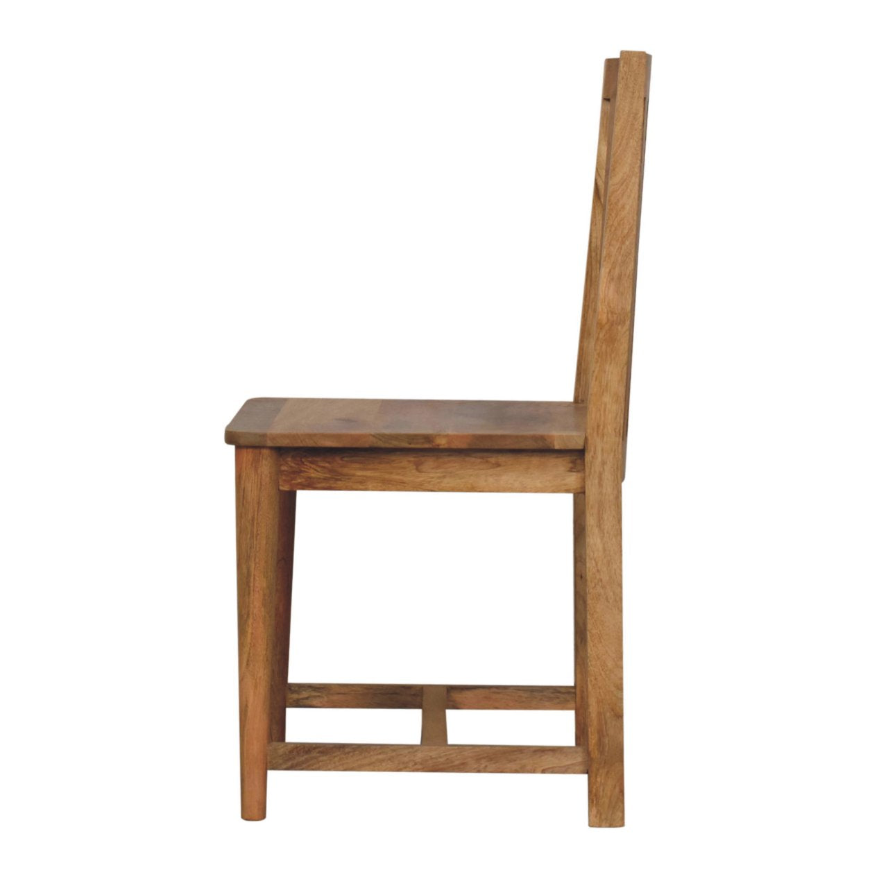 Handcrafted Solid Mango Wood Dining Chair – Dark Brown Finish, Japanese Inspired Design