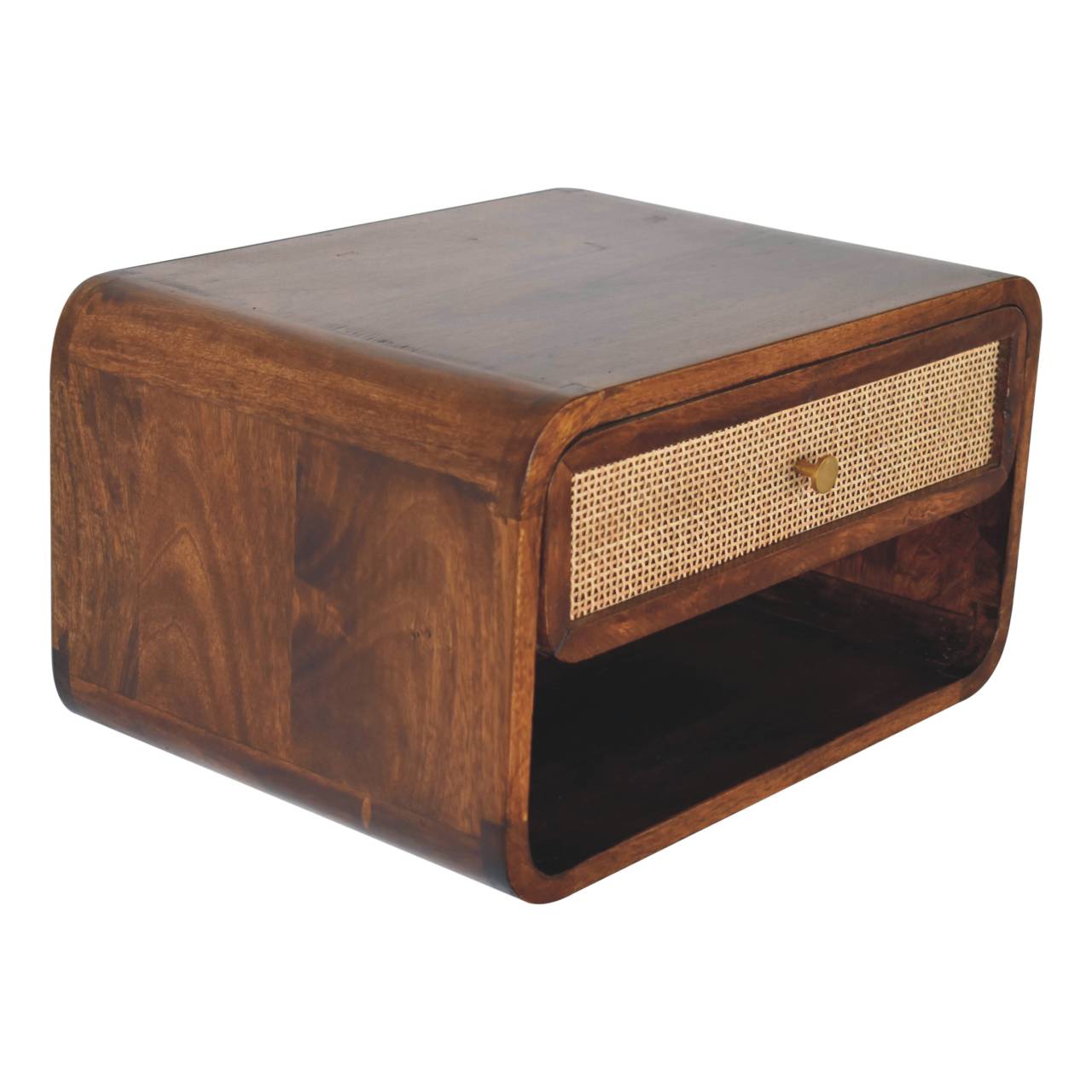 Statement Solid Mango Wood Chest of Drawers – Black Finish, Single Drawer Storage