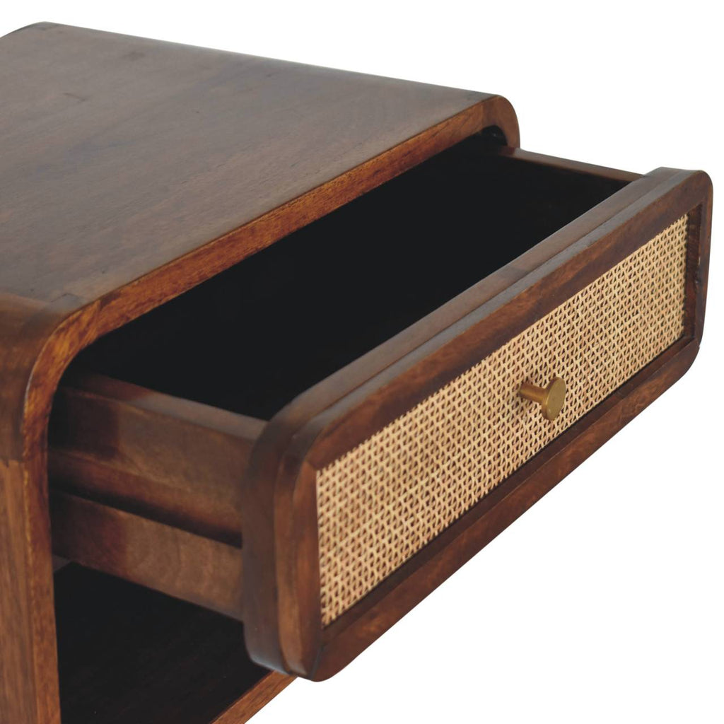 Statement Solid Mango Wood Chest of Drawers – Black Finish, Single Drawer Storage