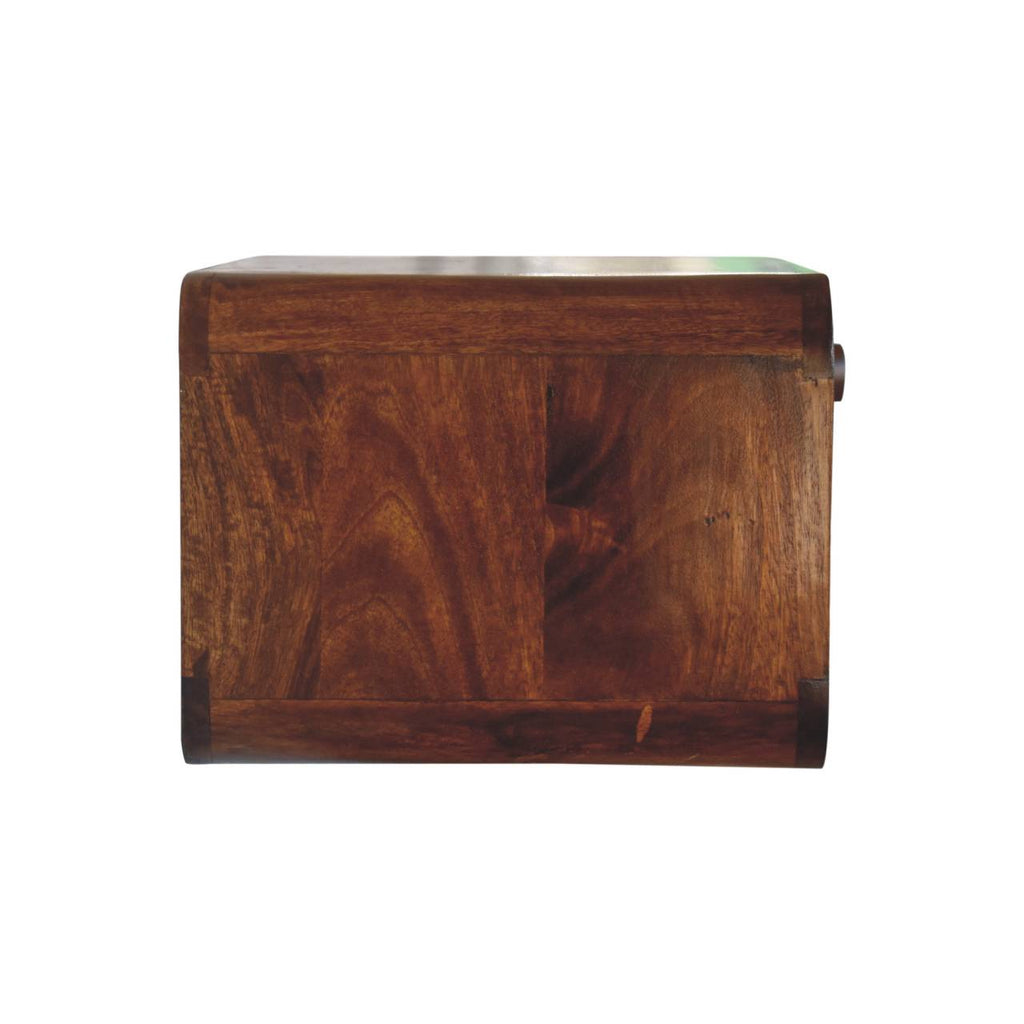Statement Solid Mango Wood Chest of Drawers – Black Finish, Single Drawer Storage