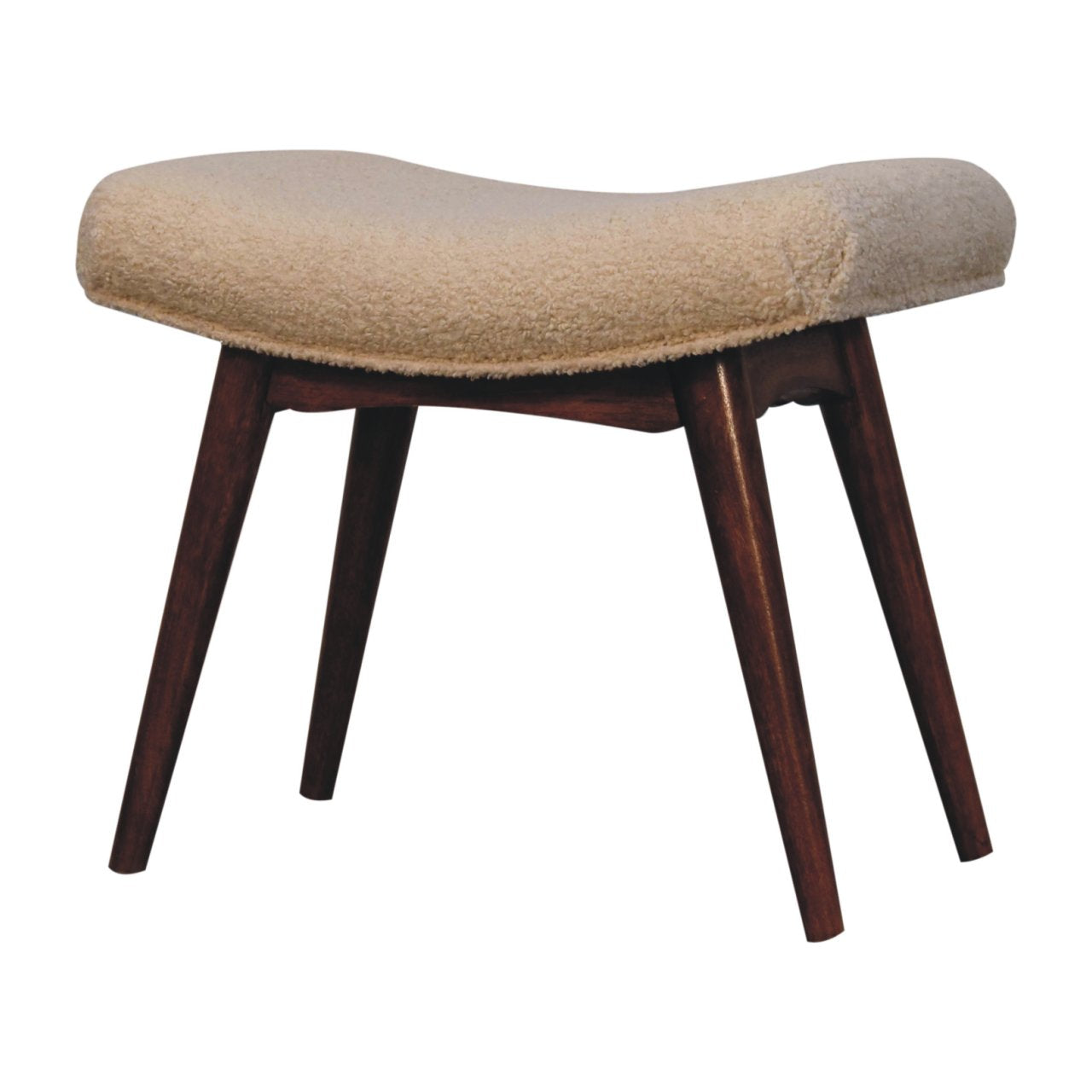 Handcrafted Solid Mango Wood Bench – Honey Caramel Finish, Nordic Legs