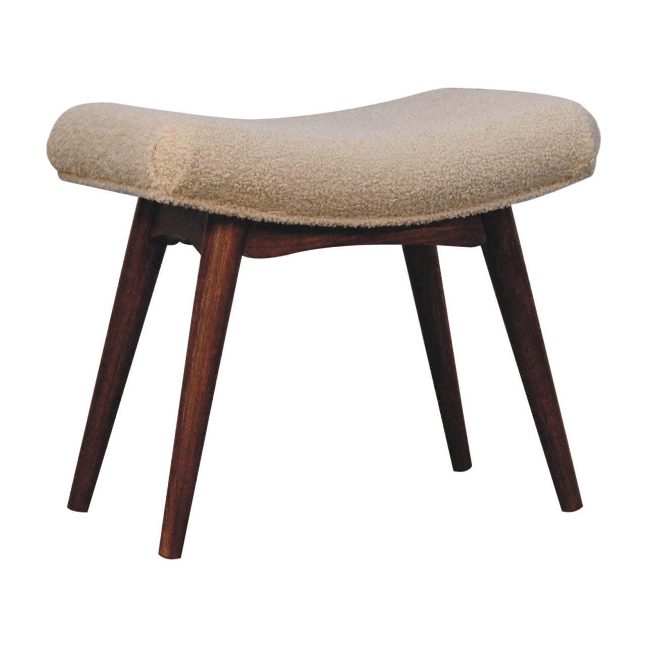 Handcrafted Solid Mango Wood Bench – Honey Caramel Finish, Nordic Legs