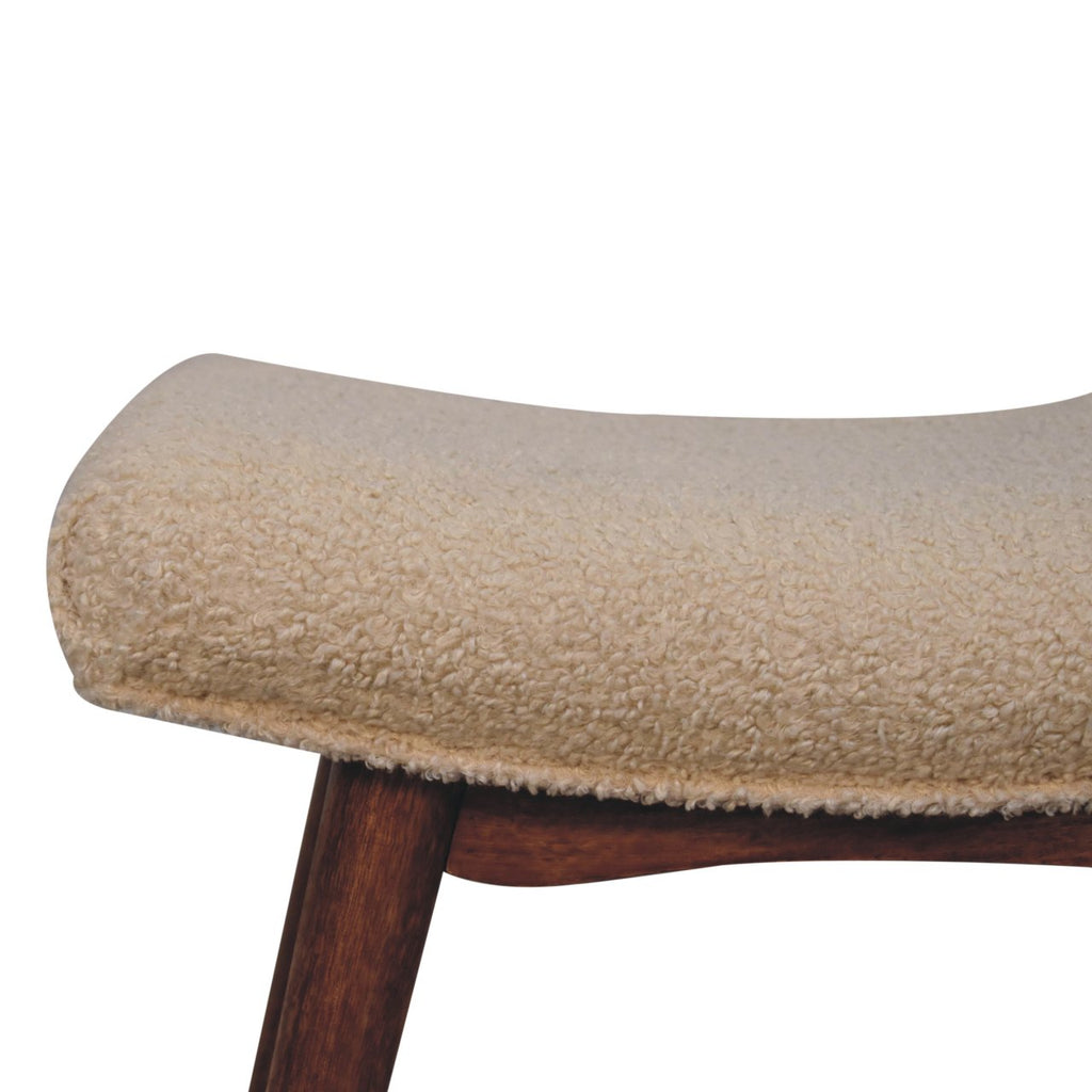 Handcrafted Solid Mango Wood Bench – Honey Caramel Finish, Nordic Legs