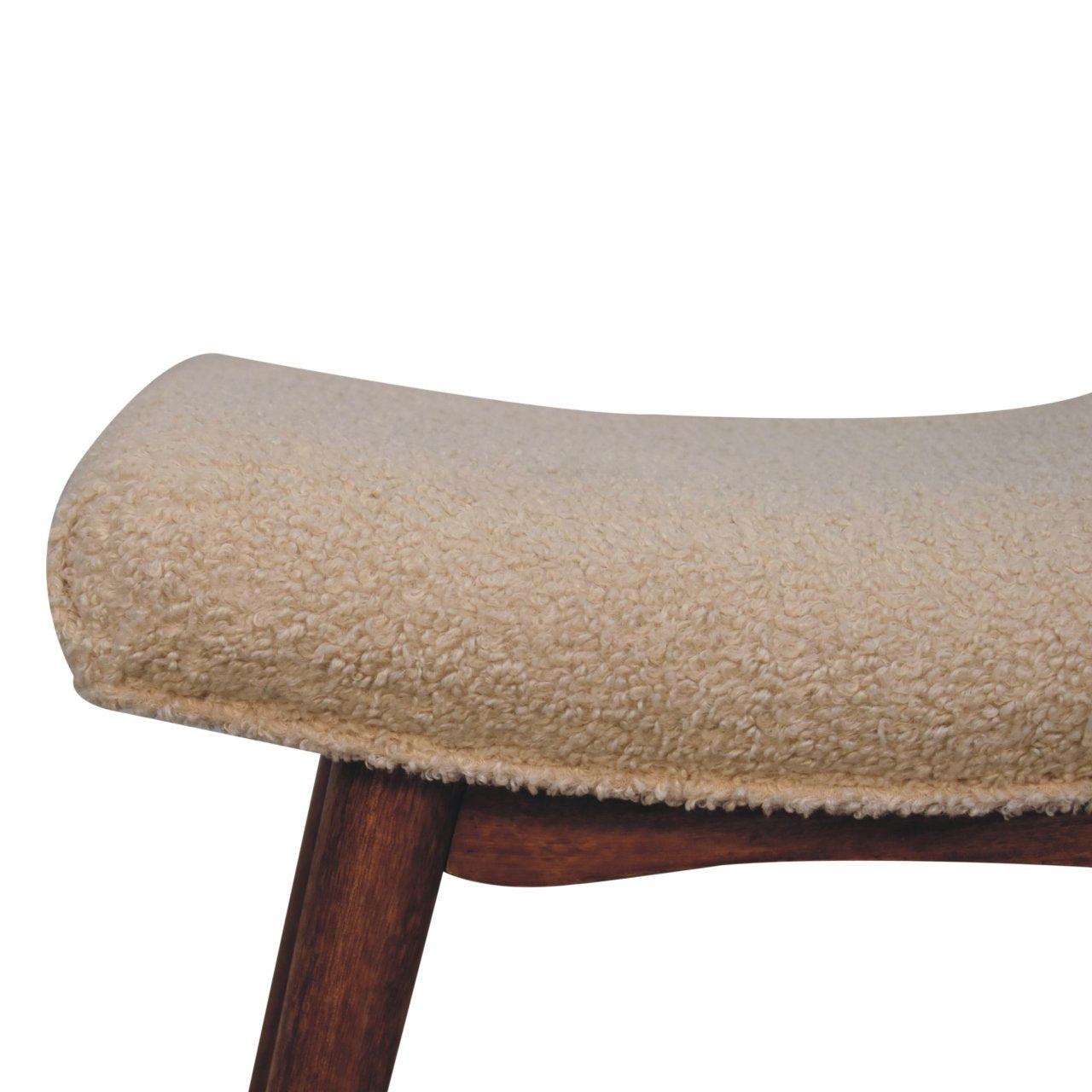 Handcrafted Solid Mango Wood Bench – Honey Caramel Finish, Nordic Legs