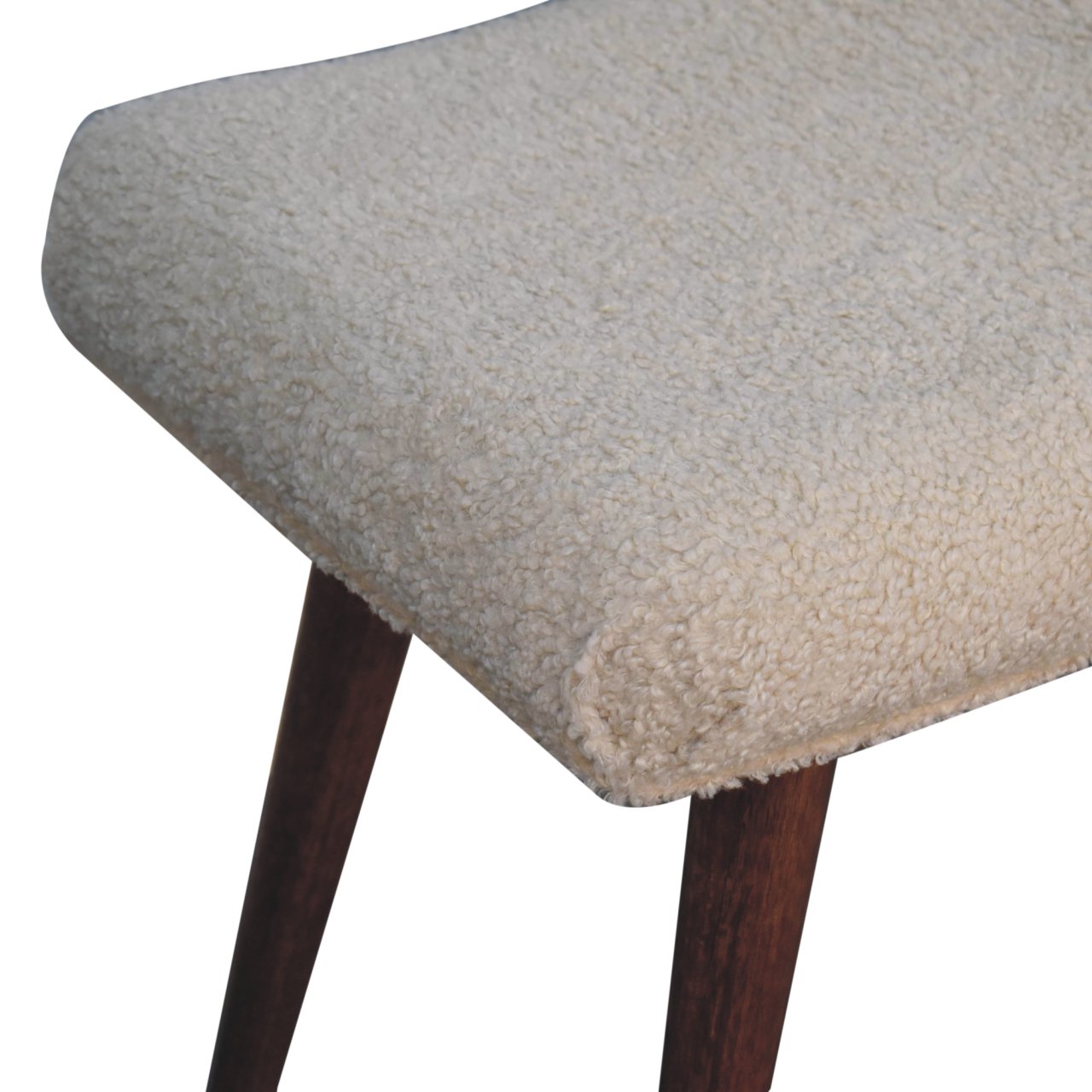 Handcrafted Solid Mango Wood Bench – Honey Caramel Finish, Nordic Legs