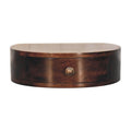 Space-Saving Solid Mango Wood Wall-mounted Nightstand – California Walnut Finish, Rounded Edges