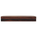 Space-Saving Solid Mango Wood Wall-mounted Nightstand – Chestnut Finish, Open Shelf and Dual Drawers