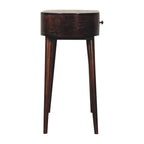 Slimline Solid Mango Wood Console Table – California Walnut Finish, Rounded Edges