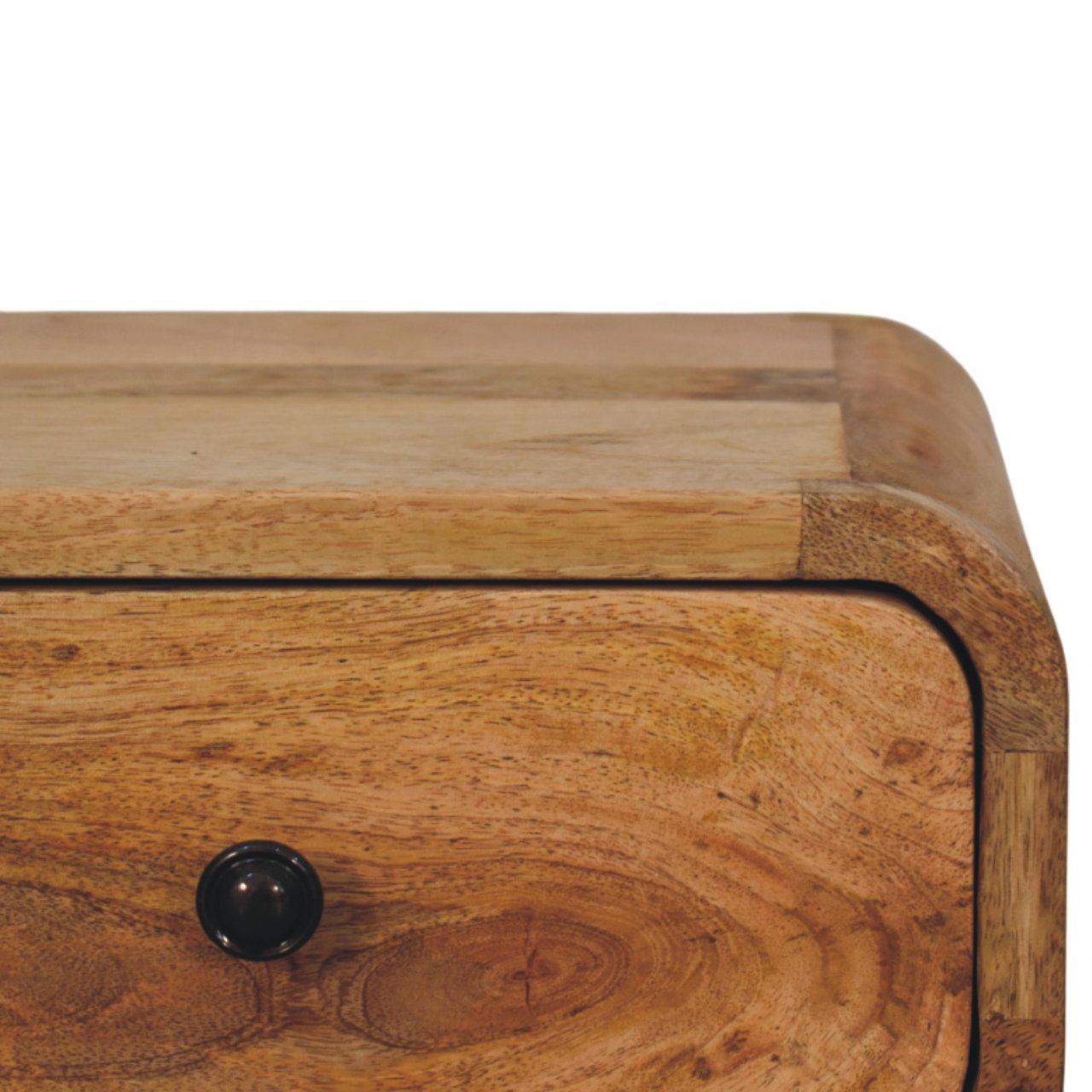 Space-Saving Solid Mango Wood Bedside Table – Brown Finish, Single Drawer Storage