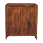 Statement Solid Mango Wood Cabinet – Chestnut Finish, Double-door Storage