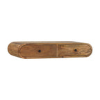 Contour Wall Console Table, Solid Mango Wood, 2 Drawers
