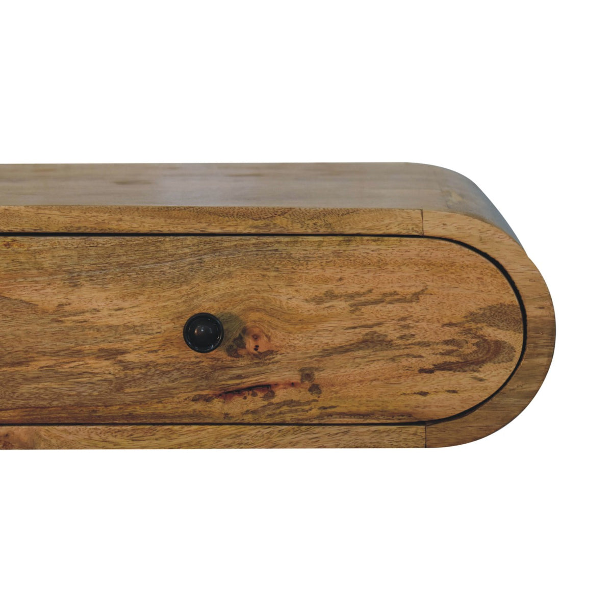 Contour Wall Console Table, Solid Mango Wood, 2 Drawers