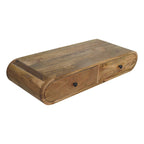 Contour Wall Console Table, Solid Mango Wood, 2 Drawers