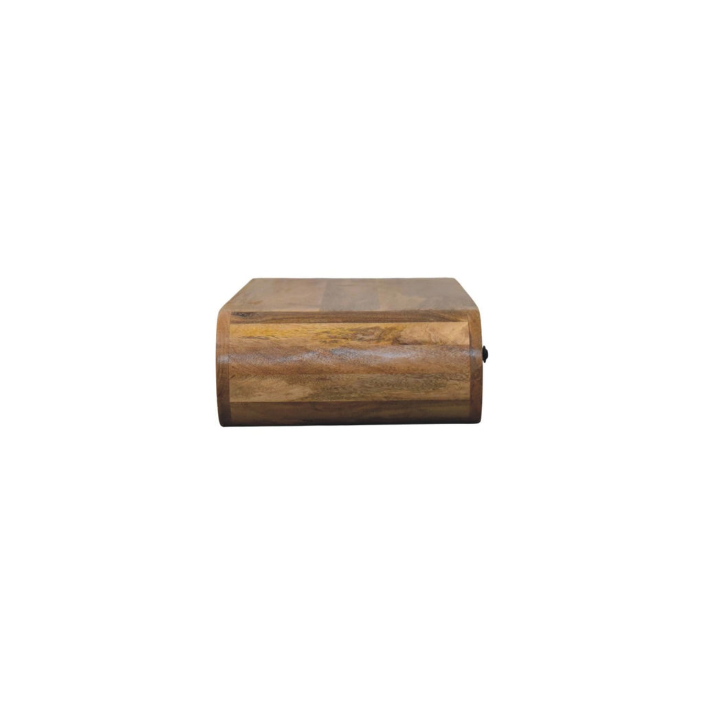 Contour Wall Console Table, Solid Mango Wood, 2 Drawers