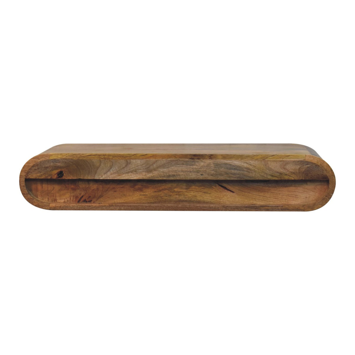 Contour Wall Console Table, Solid Mango Wood, 2 Drawers