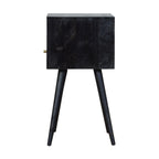 Contemporary Solid Mango Wood Bedside Table – Brown Finish, Drawer and Shelf Storage