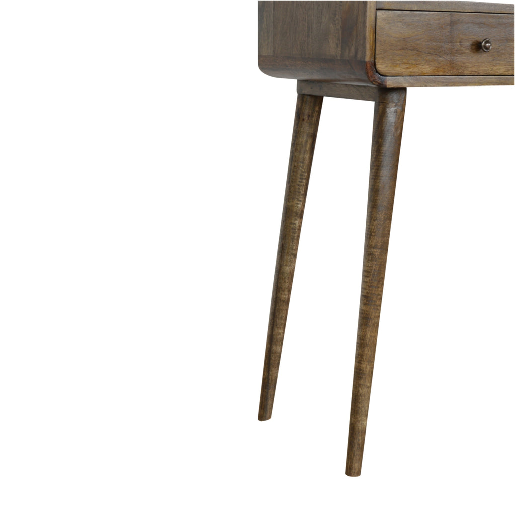 Handcrafted Solid Mango Wood Console Table – Grey Washed Finish, 2 Drawers