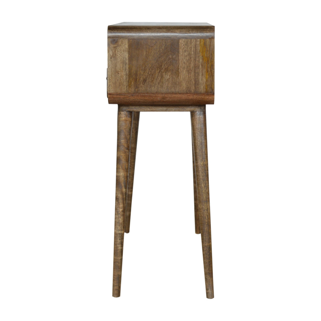 Handcrafted Solid Mango Wood Console Table – Grey Washed Finish, 2 Drawers