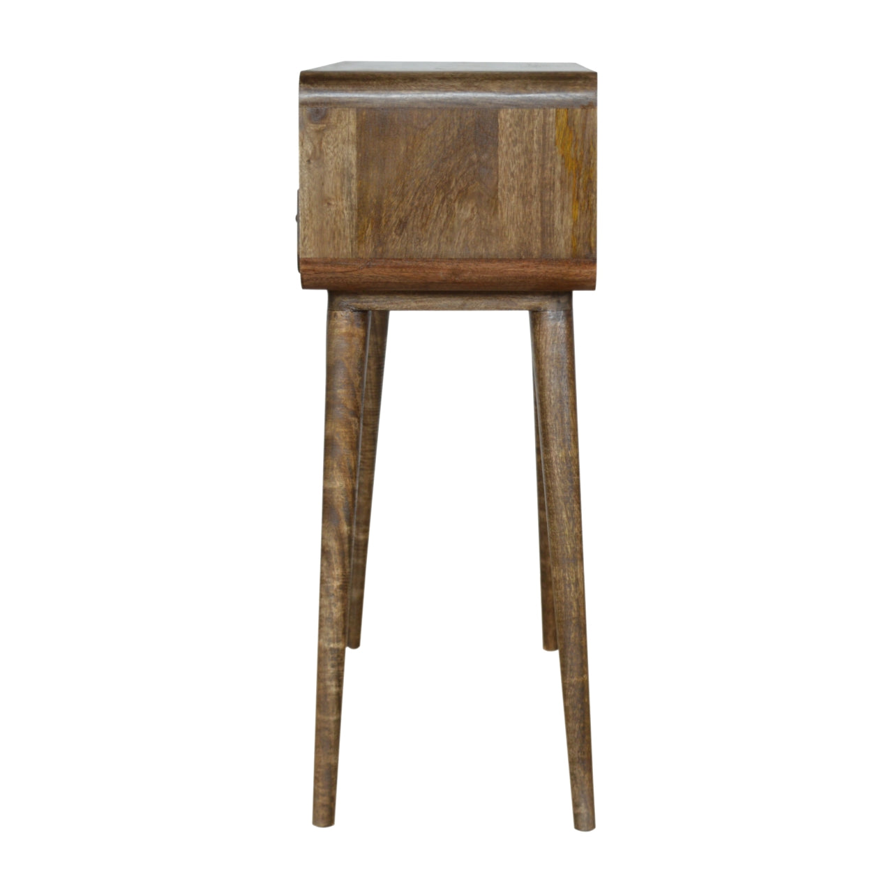 Handcrafted Solid Mango Wood Console Table – Grey Washed Finish, 2 Drawers