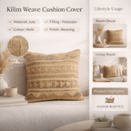 Natural Jute Woven Cushion with Filler 60x60cm