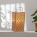 Metal Jali Lantern with Handle, Vintage Hanging