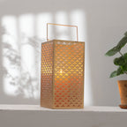Metal Jali Lantern with Handle, Vintage Hanging