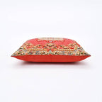 Floral Printed & Embroidered Cotton Lumbar Cushion- 40x60 cm