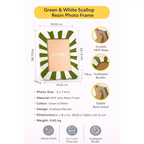 Green & White Scallop Resin Photo Frame 5x7 Inch