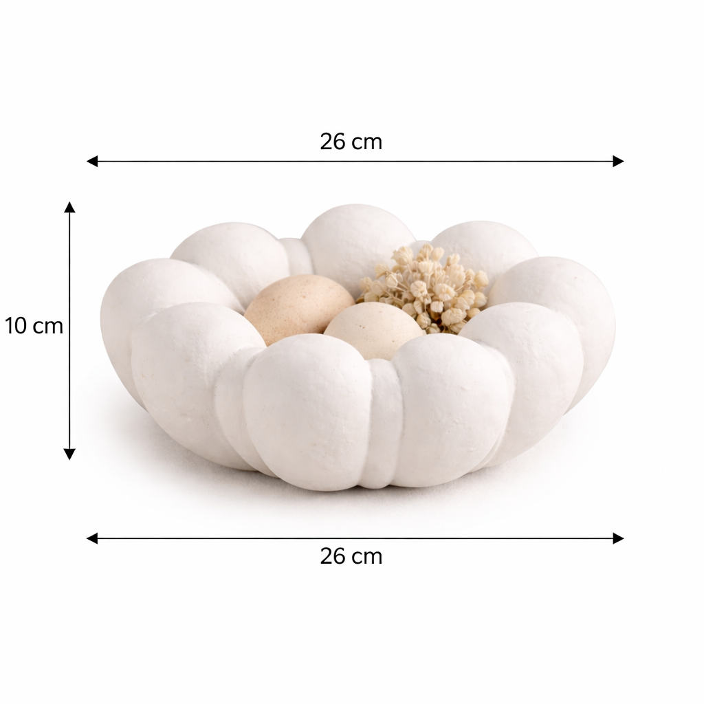 Modern Aluminium Decorative Bowl | Sculptural Centerpiece