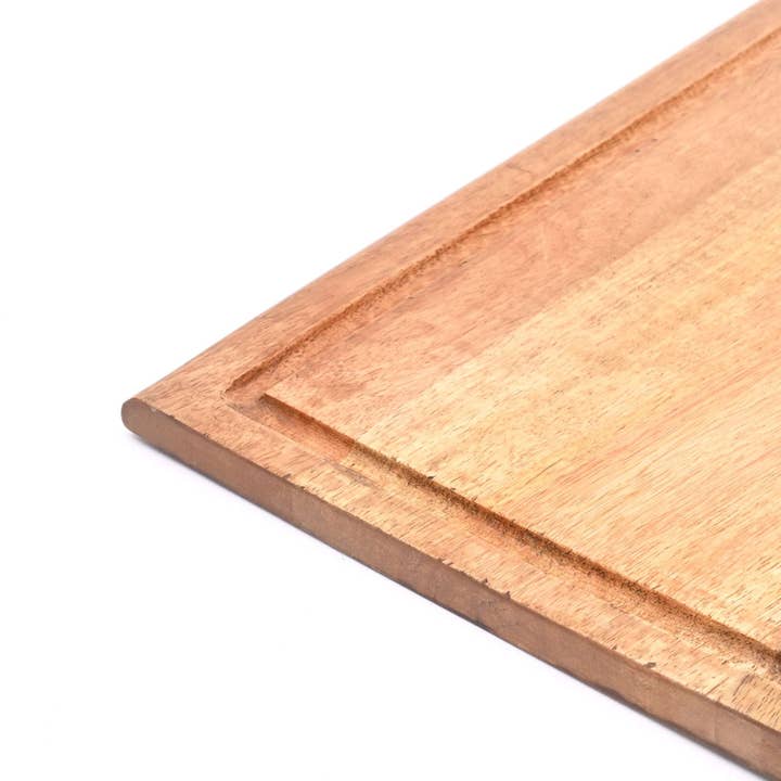 Wooden Cutting Board with Juice Groove, Food-Safe