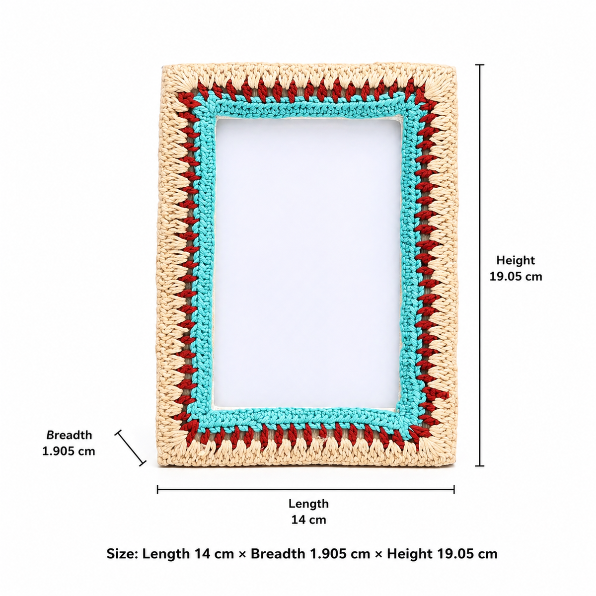 Earth & Aqua Boho Beaded Photo Frame 4x6 Inch