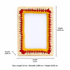 Golden Amber Beaded Photo Frame 4x6 Inch, Artisan