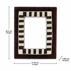 Classic Mocha Striped Photo Frame 5x7 Inch, Brown