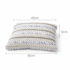 Ivory, Blue & Charcoal Handwoven Cushion Cover