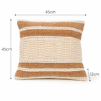 Beige & Ivory Handwoven Decorative Cushion Cover