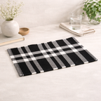 Charcoal Checker Polyester Placemat for Dining