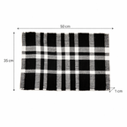 Charcoal Checker Polyester Placemat for Dining