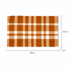 Gold Checker Polyester Placemat for Elegant Dining