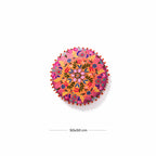 Embroidered Cotton Cushion- Floral Design- 50x50 cm