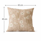 Floral Embroidered Cotton Cushion- Jasmine Design- 45x45 cm