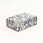 Handcrafted Abstract Bone Inlay Decorative Box Blue