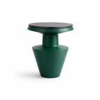 Compact Green Metal Side Table Modern Accent Décor