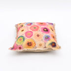 Printed & Embroidered Cotton Cushion- Bloom Design- 45x45 cm